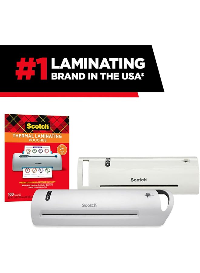 Scotch  Thermal Laminating Pouches 100 Pack Laminating Sheets 3 Mil 8.9 X 11.4 Inches Education Supplies And Craft Supplies For Use With Thermal Laminators Letter Size Sheets Tp3854 100  - Image 5
