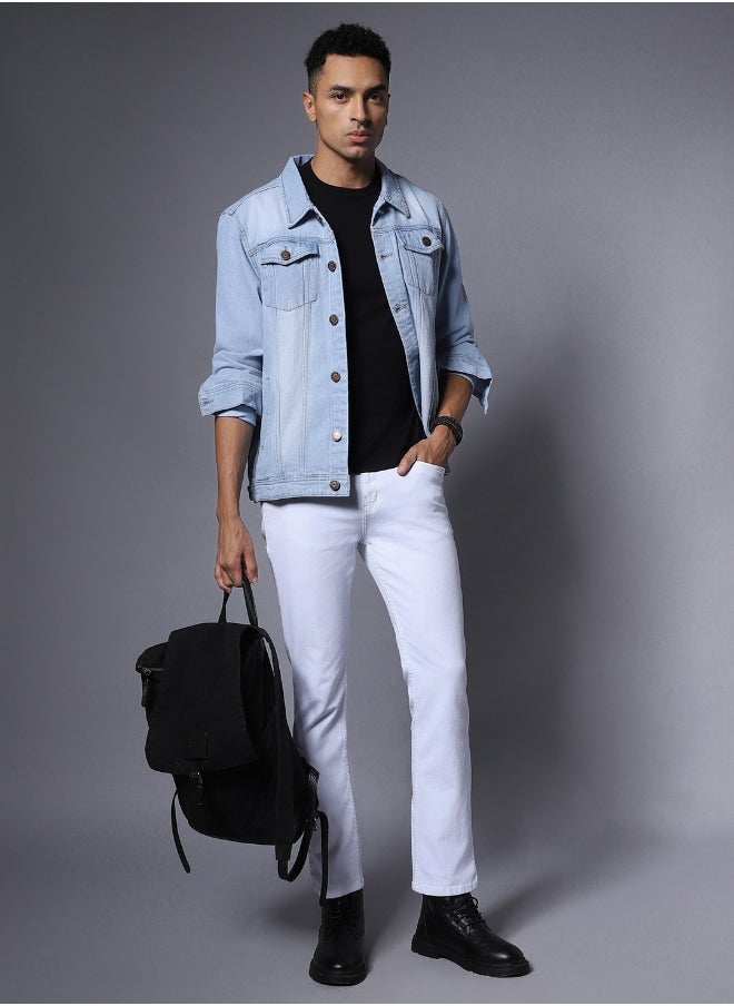 HIGH STAR Men Blue Denim Jacket  - Image 1