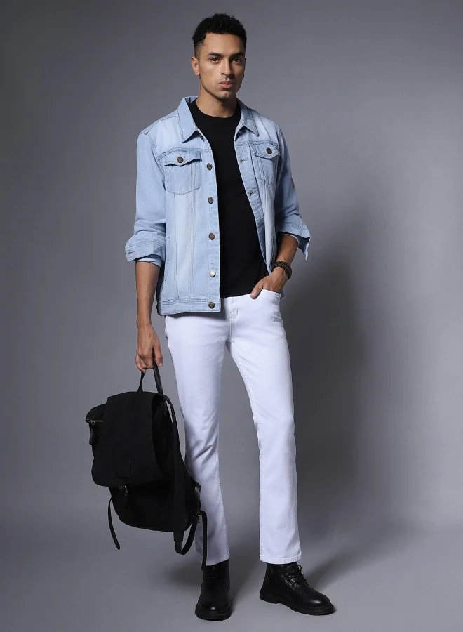 HIGH STAR Men Blue Denim Jacket