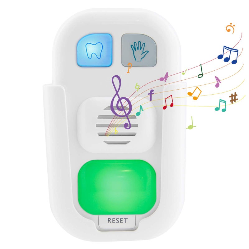 LUXSWAY Kids Musical Timer for Teethbrushing with 3 Level Volume 20 Seconds Handwash Timer and 2 Minutes Teeth Brush Musical for Kids Training Battery Powered Indicator LED Light
