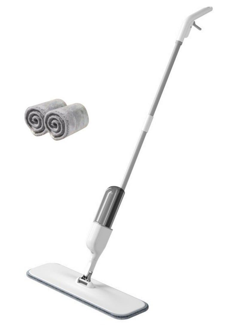 يوهواغو ممسحة رذاذية مع وسادتين من القماش الميكروفايبر القابل للغسيل - ممسحة تنظيف بخزان ماء قابل للإعادة التعبئة واللفصل ورأس ممسحة دوار 360 درجة - Image 5