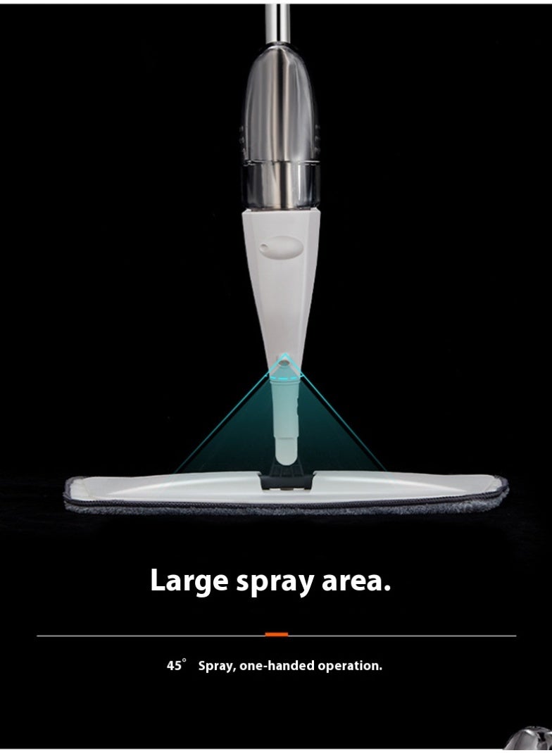 يوهواغو ممسحة رذاذية مع وسادتين من القماش الميكروفايبر القابل للغسيل - ممسحة تنظيف بخزان ماء قابل للإعادة التعبئة واللفصل ورأس ممسحة دوار 360 درجة - Image 4