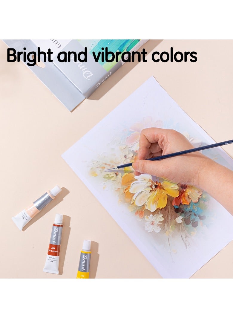 Dmast Deli EC320-12 Gouache Paint Set 12ml×12 – ideal for student artwork and creative projects - Image 4