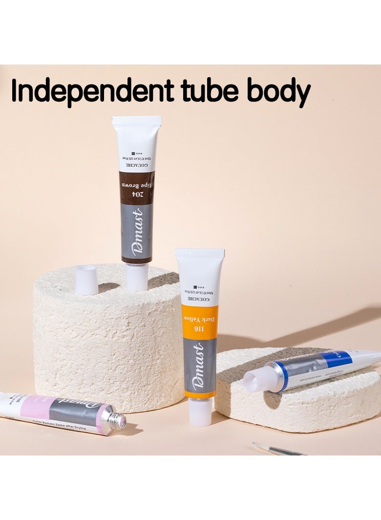 Dmast Deli EC320-12 Gouache Paint Set 12ml×12 – ideal for student artwork and creative projects - Image 2