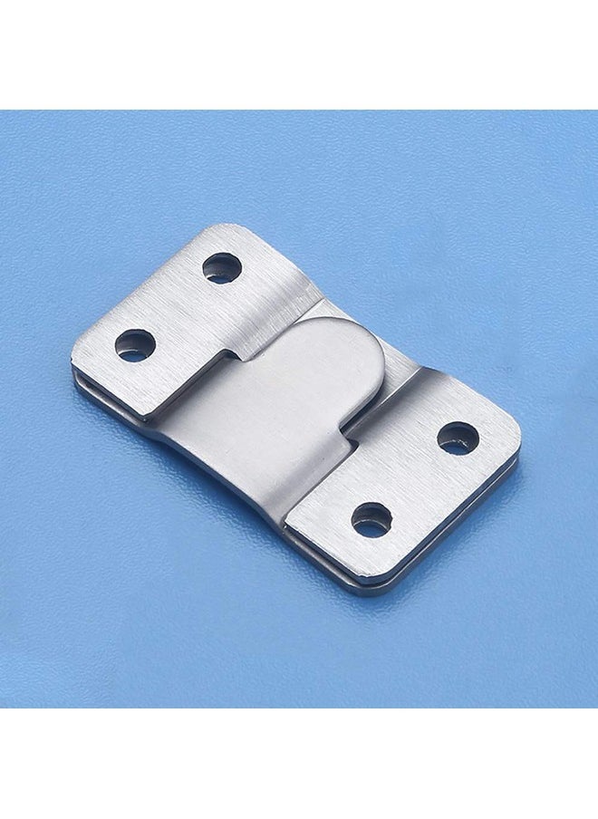 Alamic Alamic Flush Mount Bracket Interlocking Photo Frame Hook 54 x 30mm Heavy Duty Stainless Steel Picture Hanger Z Clip Bracket Headboard Wall Mount Hardware - 6 Sets with Mounting Screws  - Image 5