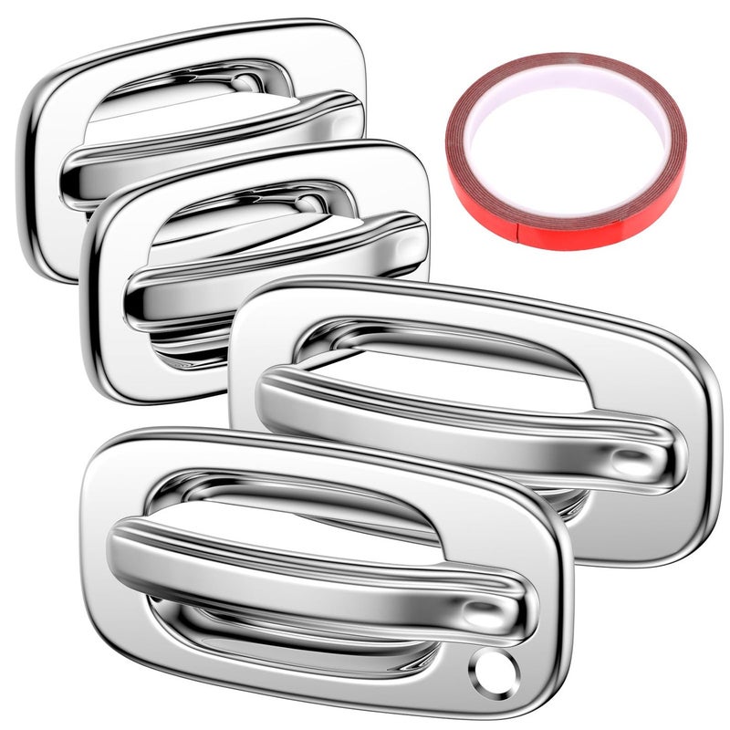 Tutor Auto Chrome Door Handle Covers Compatible with 9906 Chevrolet Silverado Tahoe Avalanche Suburban 9906 GMC Yukon Sierra 0206 Cadillac Escalade WO Passenger Side Keyhole