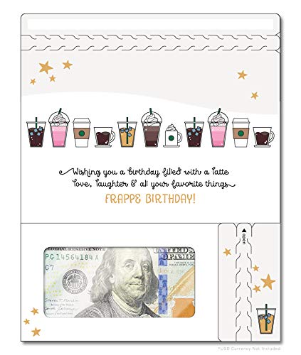 ZipGifts Birthday Card ZipOpen Money Holder wClear Plastic Window for Cash Check Gift Card Frappe Birthday - Image 2
