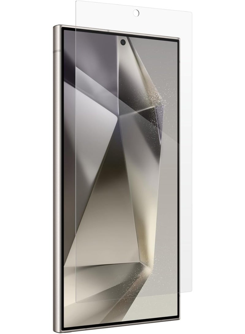 زاج واقي شاشة InvisibleShield Glass Elite لهاتف Samsung Galaxy S24 Ultra - واقي شاشة من الزجاج المقسى، مقاوم للخدوش والبصمات، فائق الوضوح، سهل التركيب، متوافق مع أغطية الحماية. - Image 4