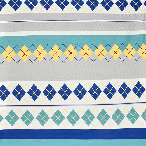 VOMZER 300 Tc Elastic Fitted Bedsheets Single Bed With 1 Pillow Cover | All Around Elastic, Size 36 X 72 10 Inches (Blue Boxprinted, Single) - Image 2