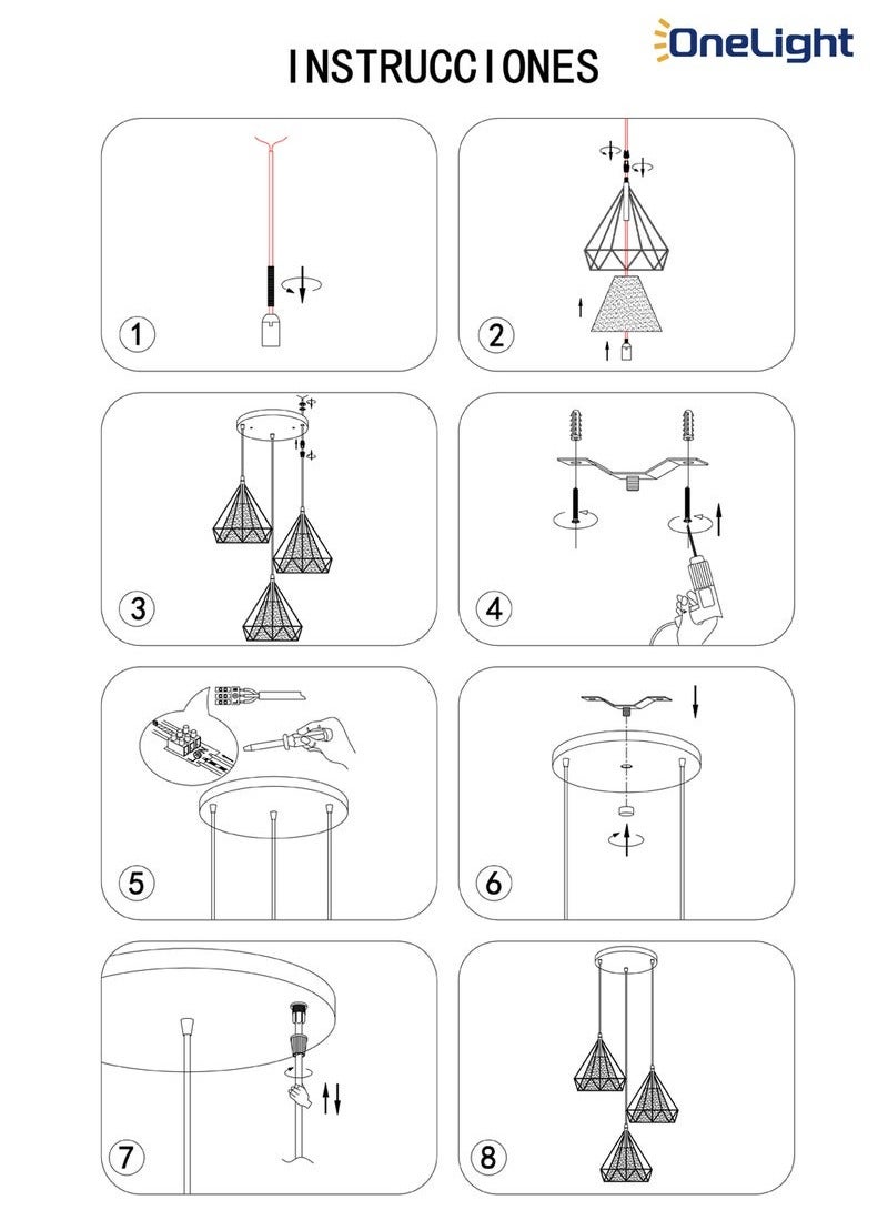 Modern and Simple LED 3-Color Light-Adjustable Chandelier, Suitable for Homes, Restaurants, and Bars  - Image 5
