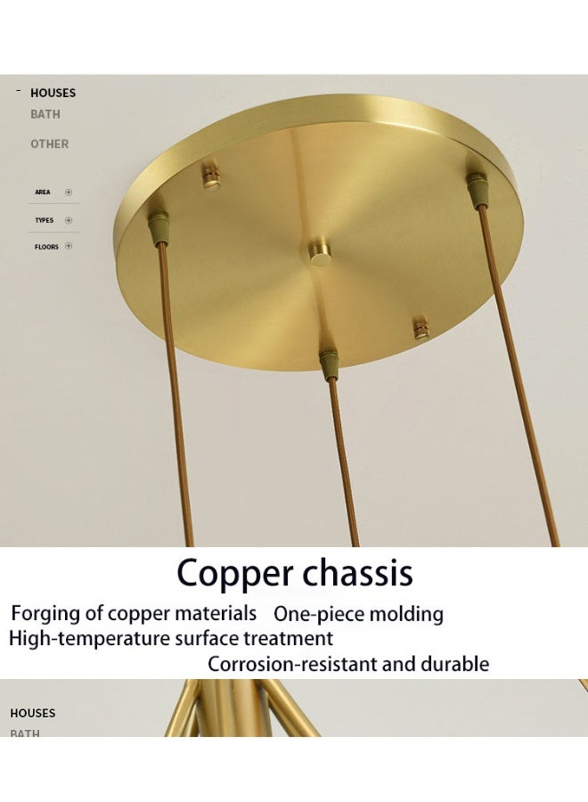 Modern and Simple LED 3-Color Light-Adjustable Chandelier, Suitable for Homes, Restaurants, and Bars - Image 4