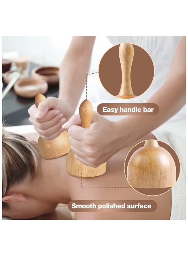 DUNISO 6 in 1 Wood Massage Tools Set Body Shaping Wood Therapy Tools Multi-Functional Body Sculpting Muscle Tools Roller Fascia Massage Roller Stick for Muscle Pain Relief, Anti-Cellulite, Body Contouring and Shaping - Image 3