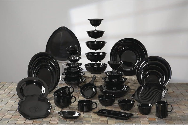 GET 0180BKEC Melamine RiceCone Bowl 8 Ounce Black Set of 4 - Image 4