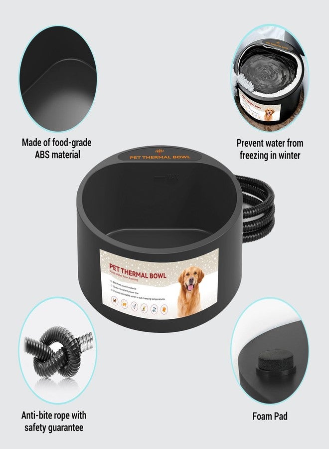 Billionchains 2.2L Heated Dog Bowl, Dog Thermal-Bowl Provides No Freeze Water, Pet Water Heater for Dogs/Cats/Chickens/Birds/Livestock, Black - Image 4