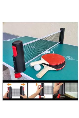 Ping Pong Paddle Set, Portable Table Tennis Set with Retractable Net,Rackets,Balls and Carry Bag for Indoor/Outdoor Games - view 3
