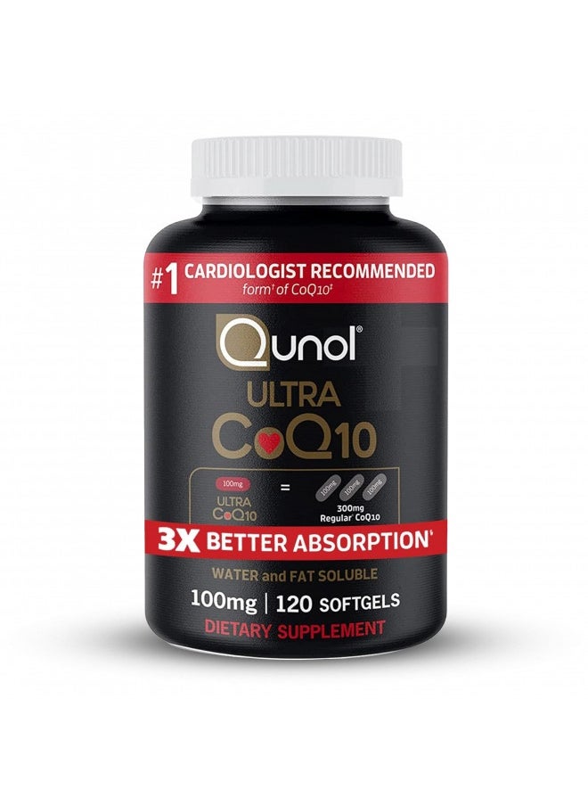 Coq10 100Mg Softgels - Qunol Ultra 3X Better Absorption Coenzyme Q10 Supplements - Antioxidant Supplement For Vascular And Heart Health And Energy Production - 4 Month Supply - 120 Count - pzsku/ZA039BB64045334D9F402Z/45/_/1726645045/05a11c9b-6a32-4e74-8d07-b90e227311d4