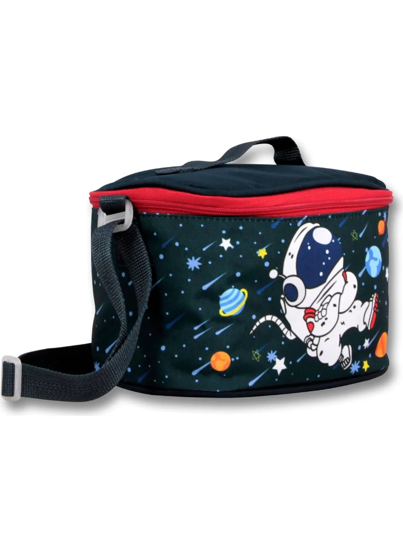 Ümit Çanta Cennec Thermal Navy Blue-Red Astronaut Lunch Bag - Boy