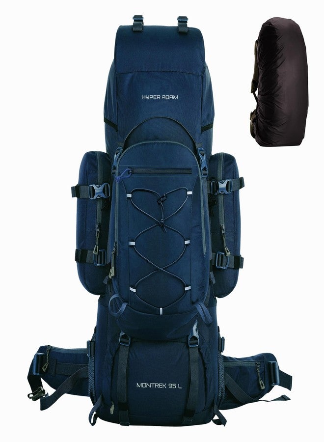 Hyper Adam 95L Rucksack with Detachable Bag & Rain Cover for Trekking & Travelling| Mountain Bags For Men & Women | Tough Back Support Hiking Backpack Military Grade Made Rucksack Bag - Image 1