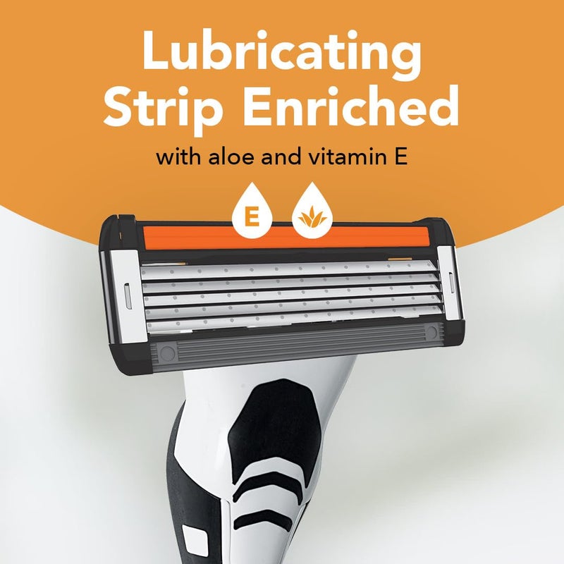 Bic ماكينة حلاقة BIC Flex 5 القابلة لإعادة التعبئة للرجال، ماكينة حلاقة تدوم طويلاً بخمس شفرات لحلاقة ناعمة ومريحة، مقبض واحد و7 خراطيش، مجموعة حلاقة مكونة من 8 قطع - Image 4