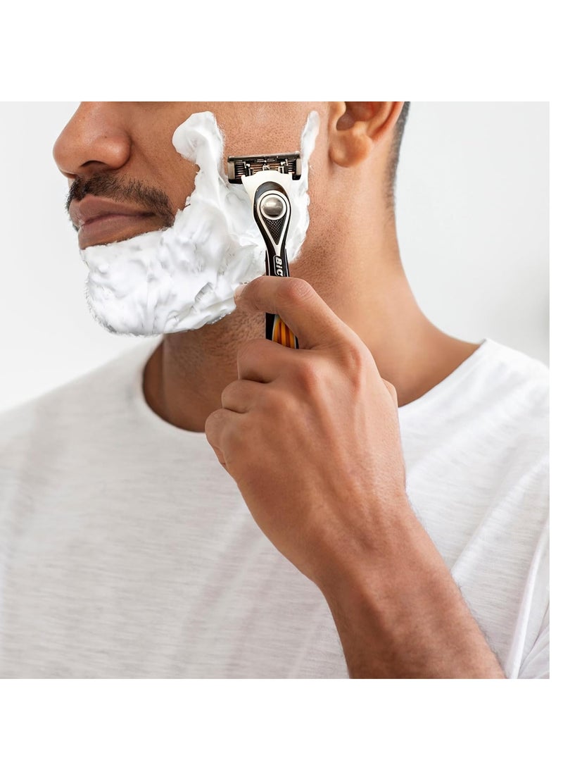 Bic - BIC Flex 5 Refillable Razors for Men, Long-Lasting 5 Blade Razors for a Smooth and Comfortable Shave, 1 Handle and 7 Cartridges, 8 Piece Shaving Kit - Image 1