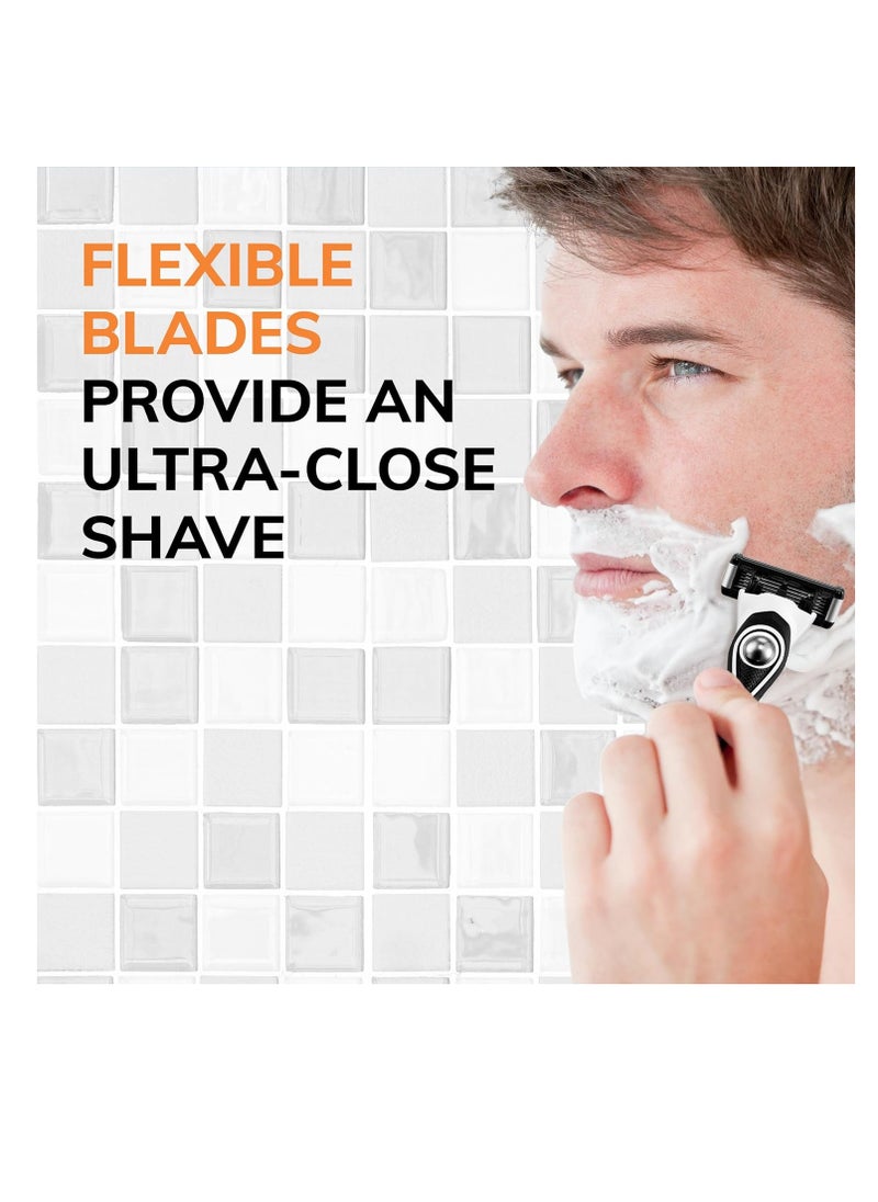 Bic - BIC Flex 5 Refillable Razors for Men, Long-Lasting 5 Blade Razors for a Smooth and Comfortable Shave, 1 Handle and 7 Cartridges, 8 Piece Shaving Kit - Image 1