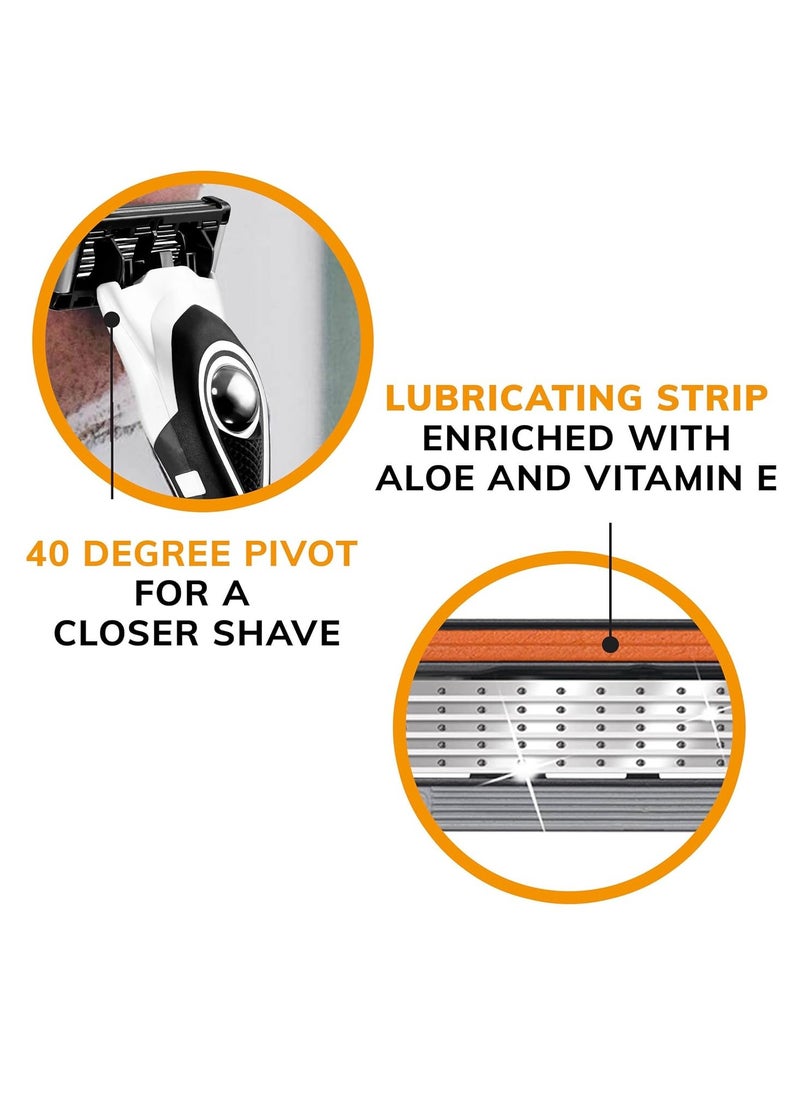 Bic - BIC Flex 5 Refillable Razors for Men, Long-Lasting 5 Blade Razors for a Smooth and Comfortable Shave, 1 Handle and 7 Cartridges, 8 Piece Shaving Kit - Image 1