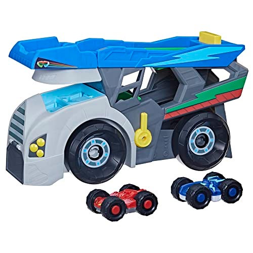 PJMASKS PJ MASKS Power Heroes Hero Hauler Truck Playset with 2 Duo Racer Superhero Toy Cars Preschool Toys for Boys and Girls - Image 1