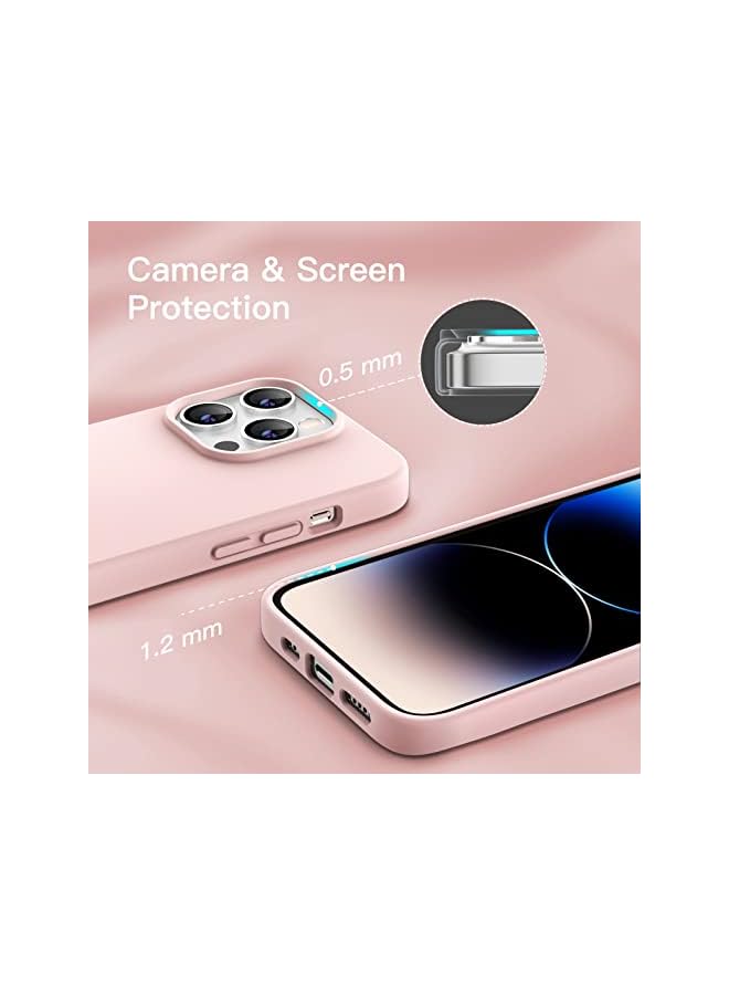 Jetech Silicone Case for iPhone 14 Pro 6.1-Inch, Silky-Soft Touch Full-Body Protective Phone Case, Shockproof Cover with Microfiber Lining (Pink) - Image 4