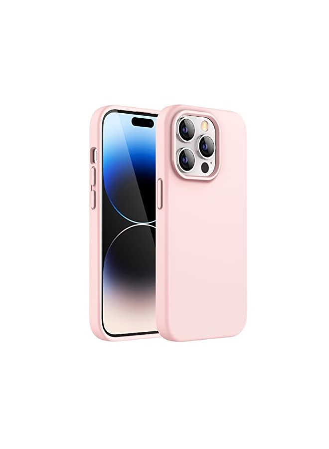 Jetech Silicone Case for iPhone 14 Pro 6.1-Inch, Silky-Soft Touch Full-Body Protective Phone Case, Shockproof Cover with Microfiber Lining (Pink) - Image 2