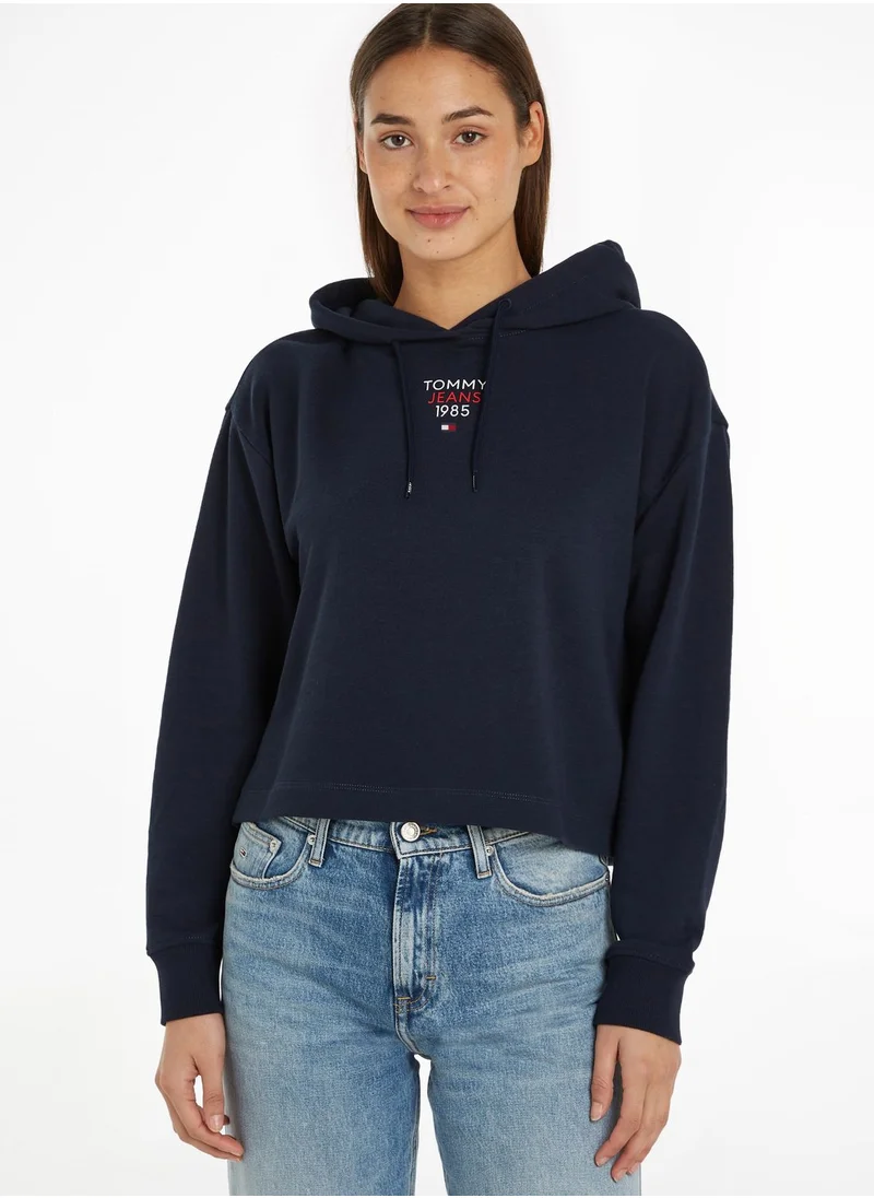 TOMMY JEANS Pocket Detail Logo Printed Hoodie