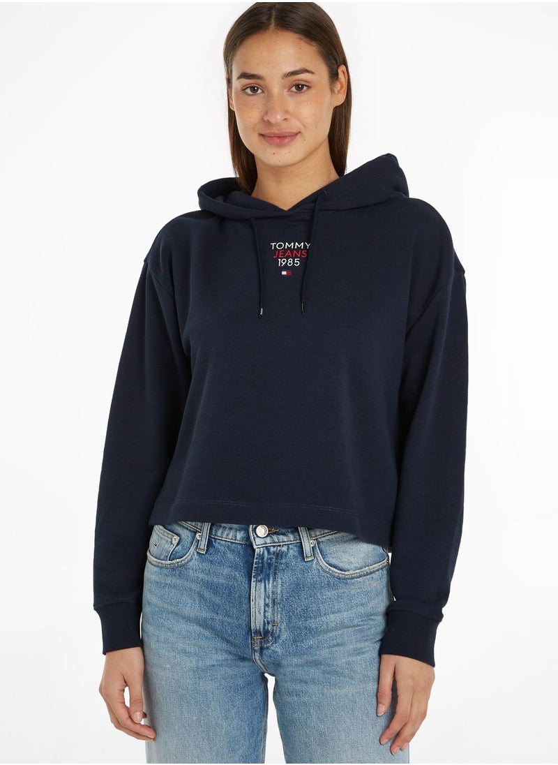 TOMMY JEANS Pocket Detail Logo Printed Hoodie  - Image 1