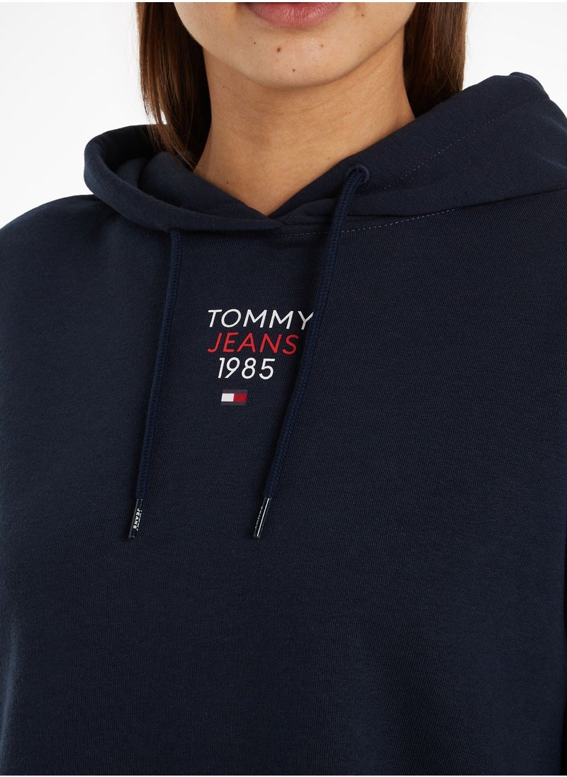 TOMMY JEANS Pocket Detail Logo Printed Hoodie  - Image 3