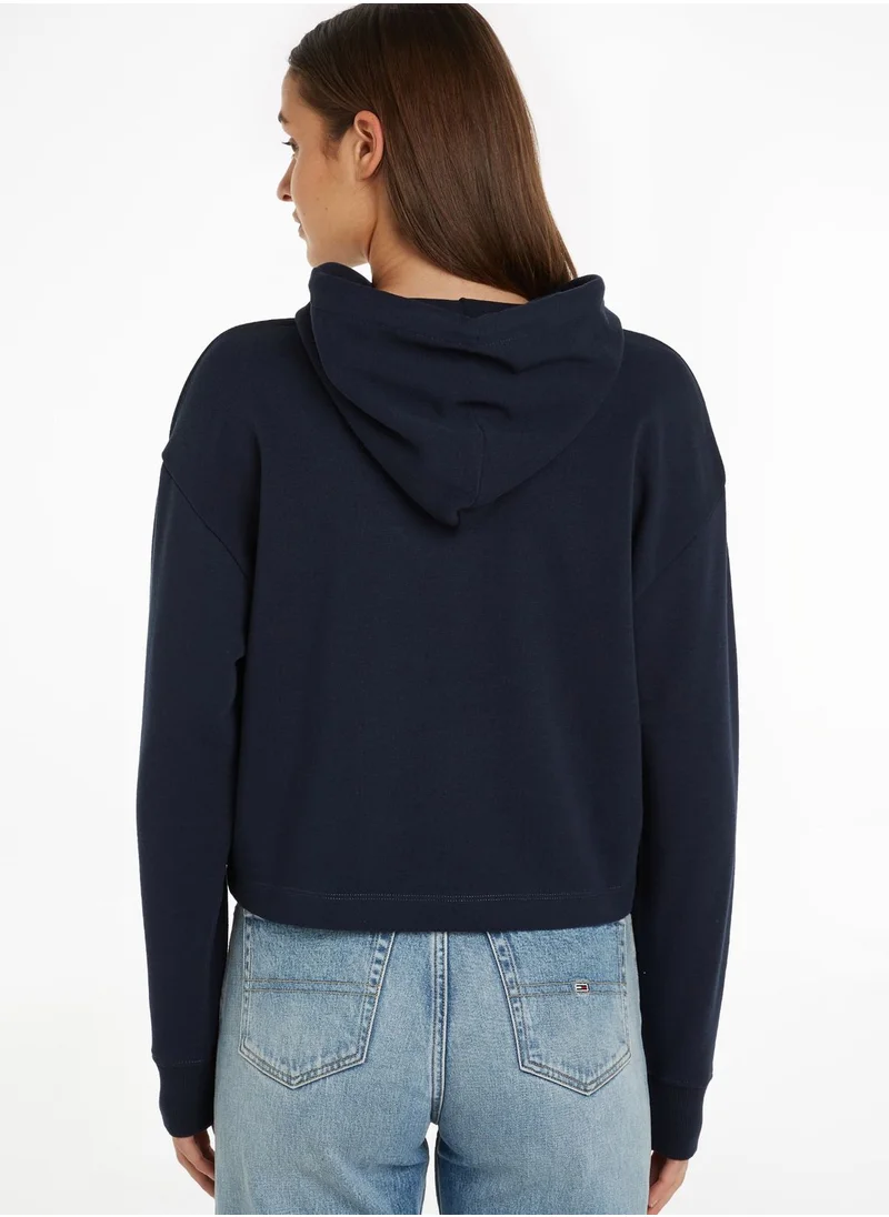 TOMMY JEANS Pocket Detail Logo Printed Hoodie