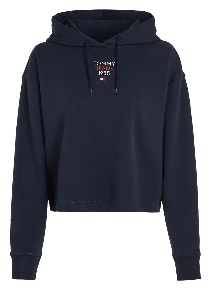 TOMMY JEANS Pocket Detail Logo Printed Hoodie