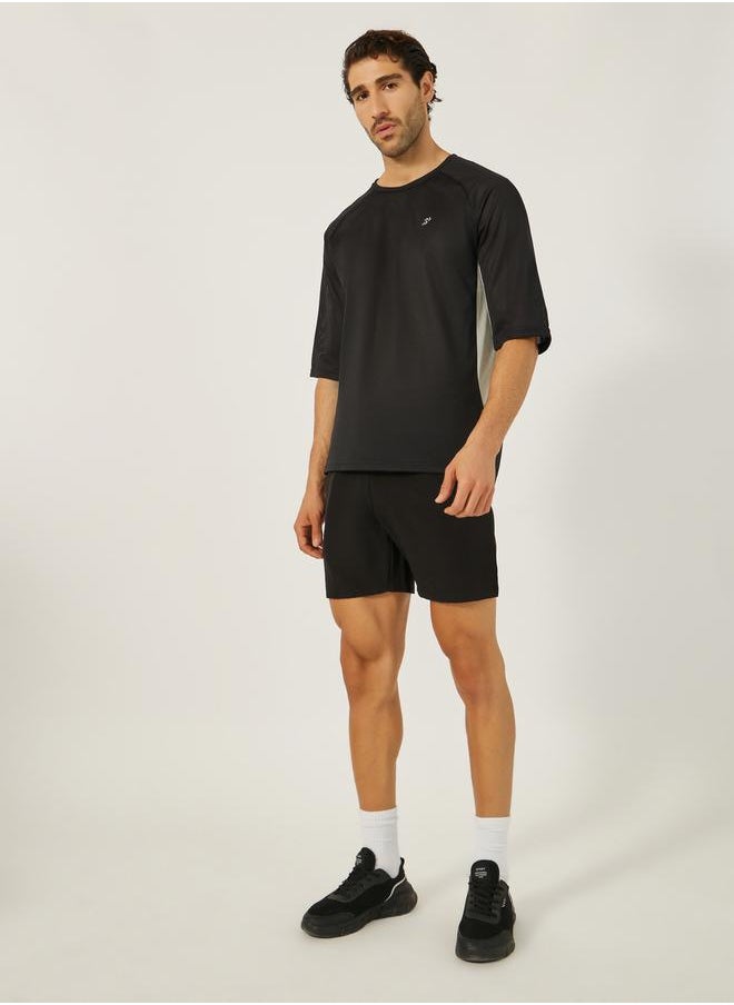 Styli Back Reflector Print Training Shorts with Pockets  - Image 2