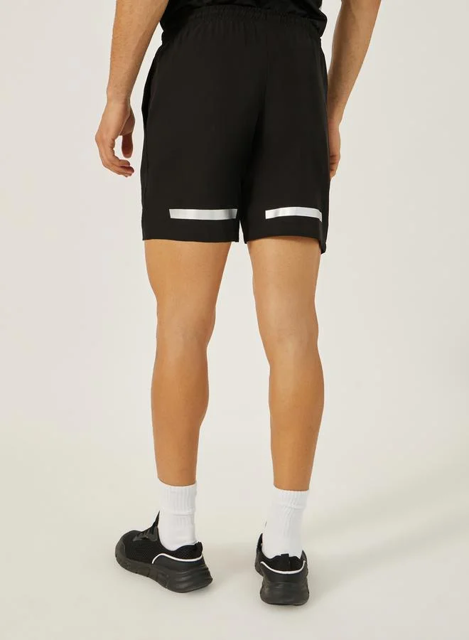Styli Back Reflector Print Training Shorts with Pockets