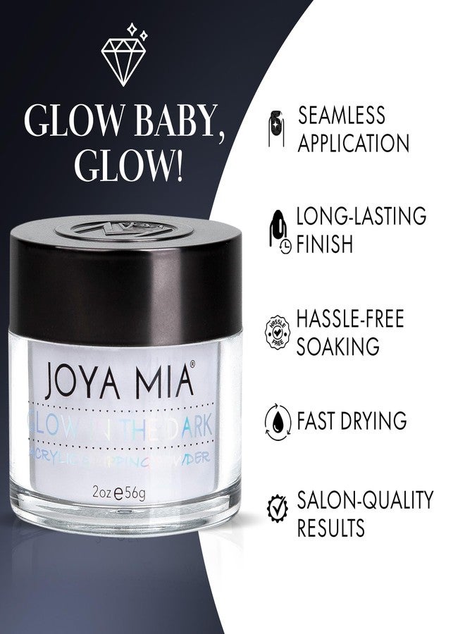 JOYA MIA Glow-in-the-Dark Acrylic & Dipping Powder - Premium Nail Powder for Flawless Enhancements, Available in 12 Colors, 2 oz (DPGW-2) - Joya Mia - Image 4