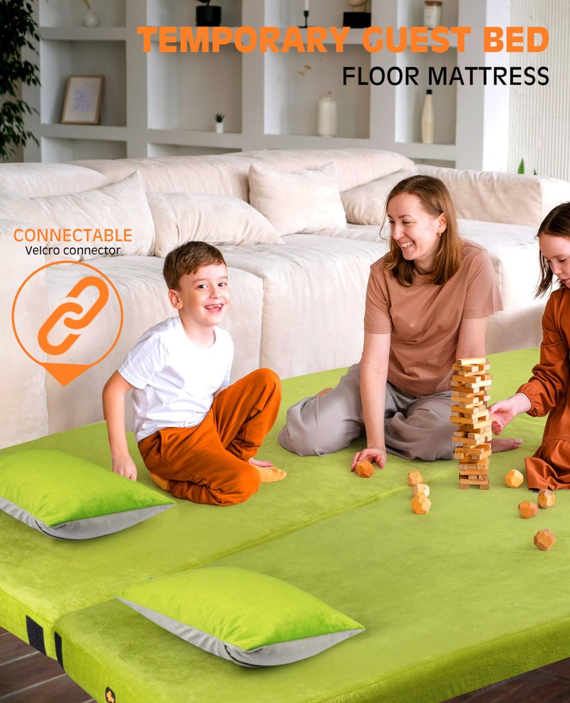 GAIALOOP 4 INCH Thick Memory Foam Camping Mattress, Roll Up Floor Sleeping Mat Camp Cot Mattress Pad Travel Camping Couch Bed for Guest Adults Side Sleepers [Single:75 * 30 * 4"] - Image 3