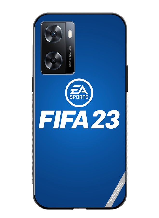 VR CREATIVE Protective Case Cover For Oppo A57/A77s Fifa 23 Blue Ea Design Multicolour - Image 1