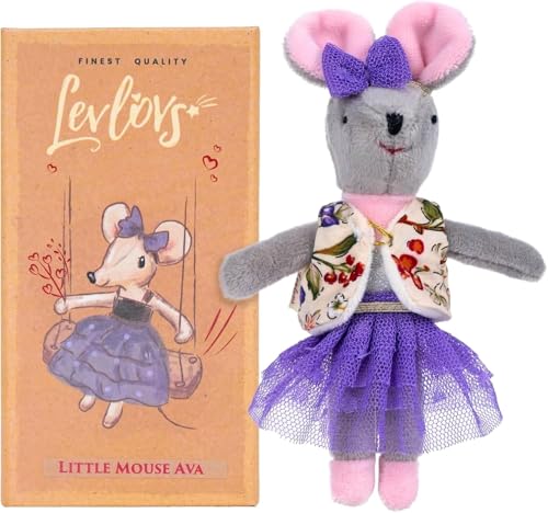 LEVLOVS Angelica Ballerina Doll Sissy Mouse in Box Mouse in a Box Baby Registry Gift inen Toy Plush Doll Plush Toy - Image 1