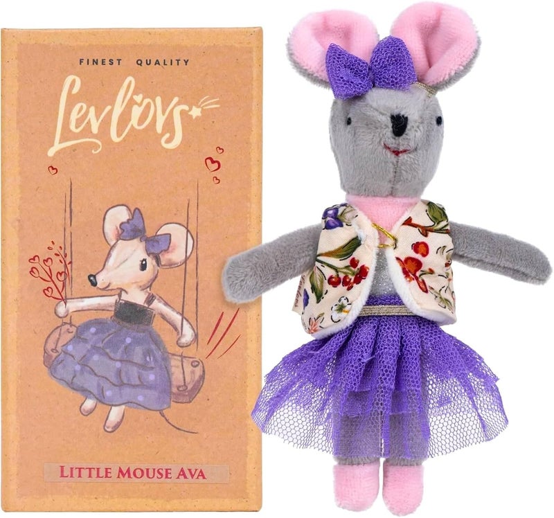 LEVLOVS Angelica Ballerina Doll Sissy Mouse in Box Mouse in a Box Baby Registry Gift inen Toy Plush Doll Plush Toy - Image 3