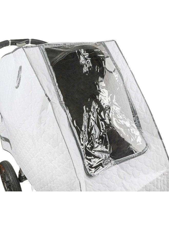 Masirs Baby Stroller Rain Cover - Universal Size, Provides Extra Warmth & Shields Child from Wind & Rain. Mesh Material for Ventilation & Reflective Trimming for Night Visibility. - Image 3