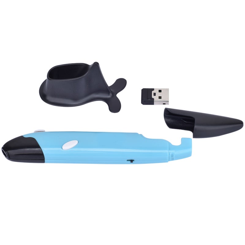 📱 قلم بصري لاسلكي 2 4 جيجاهرتز مزود بفأرة USB قابلة للتعديل للأجهزة اللوحية واللابتوب وأجهزة الكمبيوتر والتلفاز الذكي باللون الأزرق - Image 1