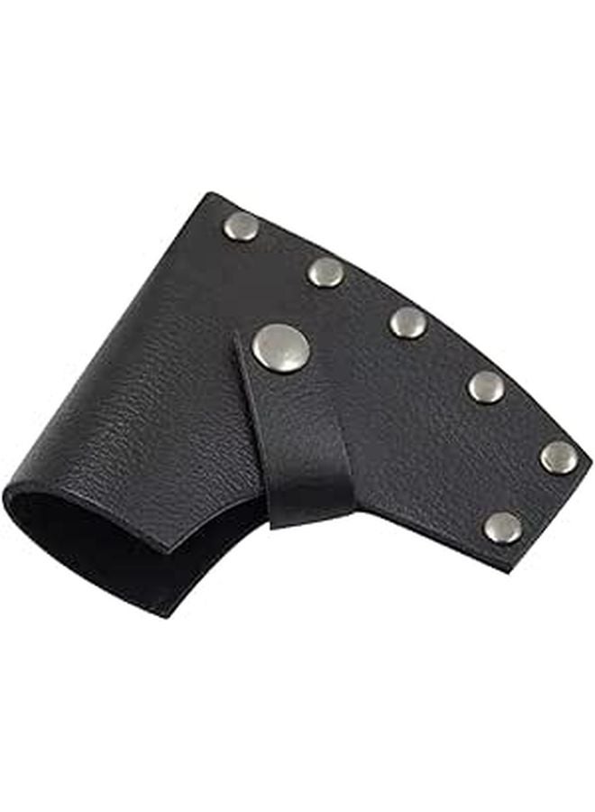 Leather Protective Cover For Camping Axe Hatchet Portable Black Head Cover - Image 1