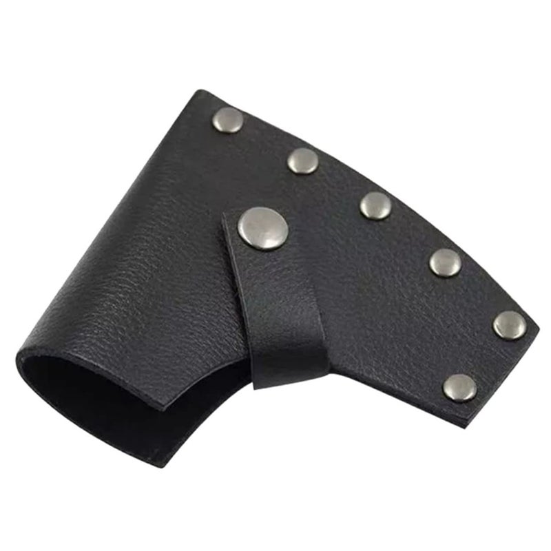 Leather Protective Cover For Camping Axe Hatchet Portable Black Head Cover - Image 2