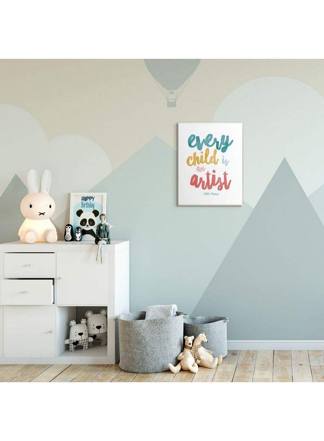 Stupell Industries Every Child Is An Artist Picasso Quote Colorful Design Wall Art 13 X 19 White - Image 5