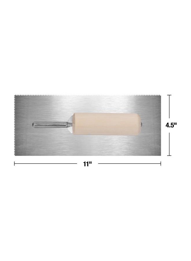 Capitol 115110 Professional Flooring Adhesive Trowel-1/16 x 1/16" SQ-Notch, Silver/Light Wood - Image 5
