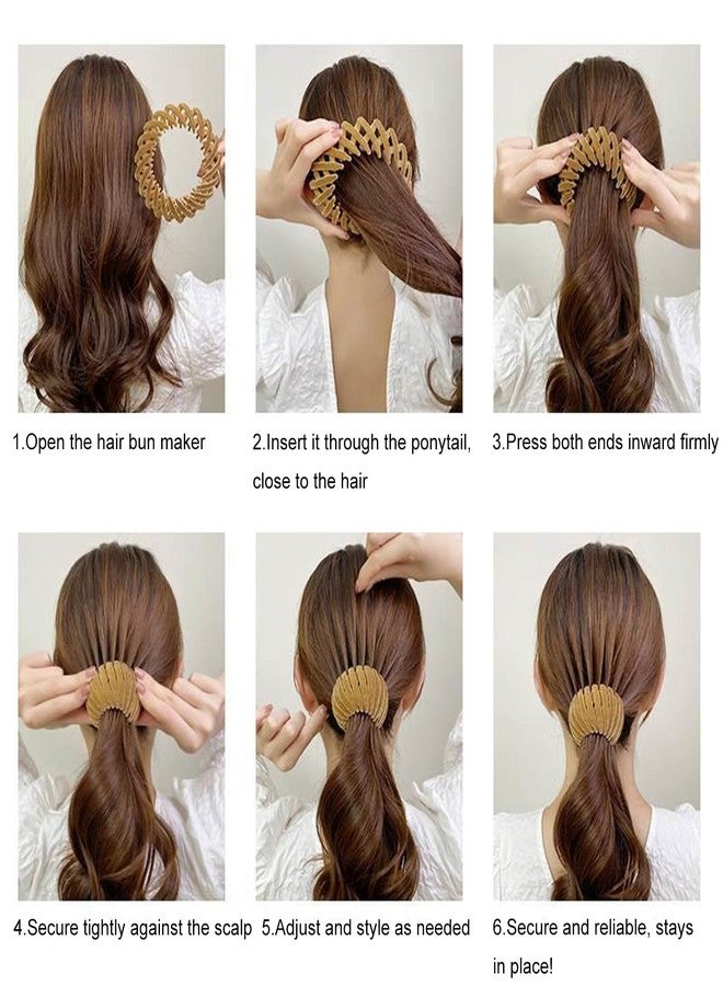 EYBDYB 3PCS Expandable Hair Clips for Women – Magic Bird Nest Hair Clip for Thin to Thick Hair, Flexible Ponytail Holders for Bun Styles, Easy Grip & No Damage, Ideal for Daily Wear, Parties & Travel - Image 5