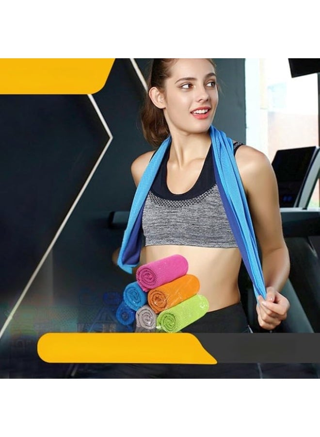 A set of 3 reusable, breathable, sweat-absorbent, and quick-drying microfiber cooling towels for the gym, fitness, yoga, running, travel, outdoor activities, and heat relief. - Image 2