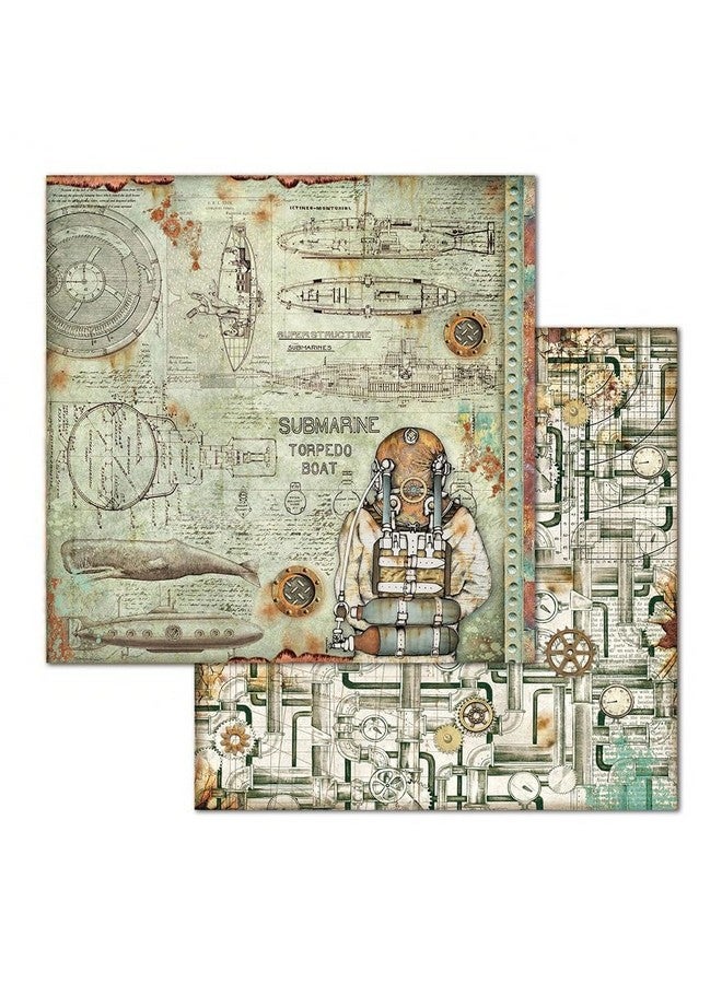 STAMPERIA International Kft Paper Pad 8X8 10Pk Sea World 20.3 X 20.3 (8 X 8) Multicoloured - Image 3